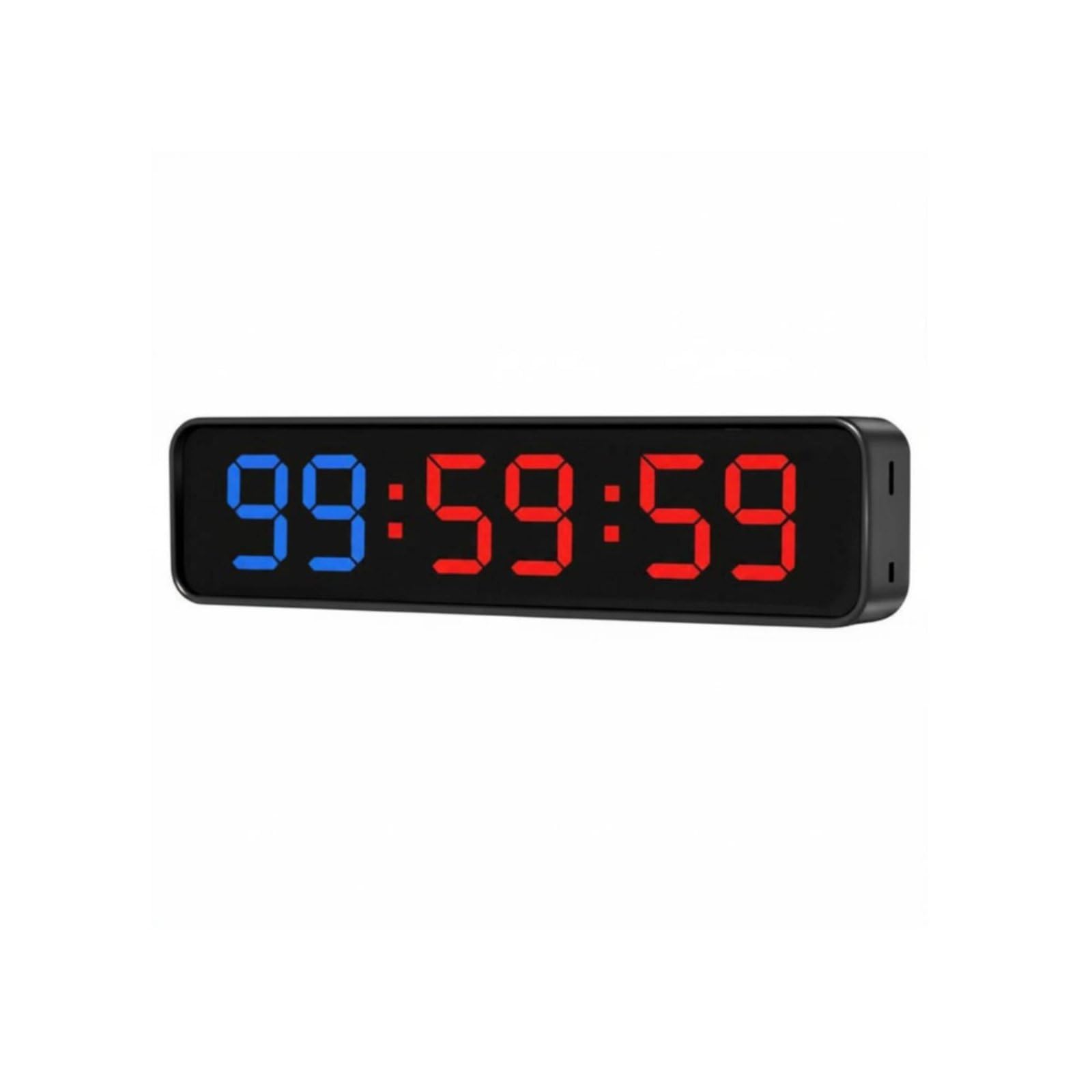 Adhesive-Backed Fitness Timer Strong Magnetic Backing LED Gym Timer Rechargeable Battery Gym Clock for Trainers, Training, Outdoor, Blue Red-image-37