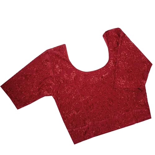 Image of Chandrakala Readymade Blouses for Women Sarees,Stretchable(B202-P)