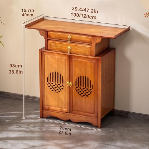 Mueble de altar de bambú de 100cm para oraciones en salón 8