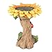 Produktbild Luckxing Vogeltränke | Vogelbad, Polyresin Sonnenblume Vogelfutterstelle Gartendeko Vogelbecken, 16.8X16.8X26.63cm