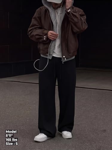 Image of Mens Baggy Sweatpants Wide Leg Sweat Pants Uncuffed Loose Gym Y2K