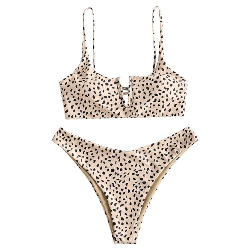 Amazon.com: ZAFUL Womens Two Piece Swimsuits Animal Print V