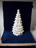Ceramics Ready to Paint Bird House Christmas Tree with Base, White