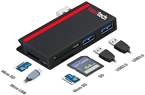 Navitech 2 in 1 Laptop/Tablet USB 3.0/2.0 HUB Adapter/Micro USB Input with SD/Micro SD Card Reader Compatible with Lenovo IdeaPad 1i 11.6'' Laptop image 7 of 7 B0B3J6T2PV