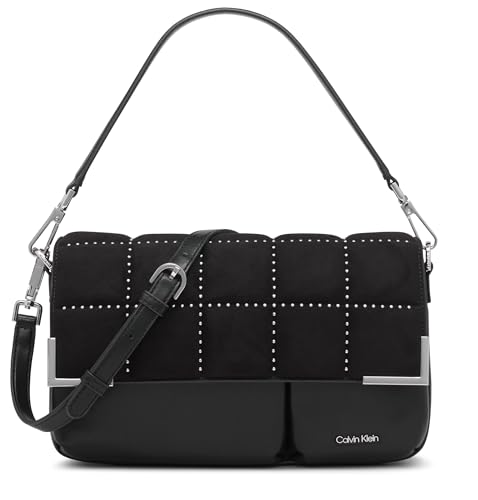 Image of Calvin Klein Women's Mica Organizational Flap Demi Shoulder Bag & Crossbody