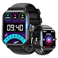 通話機能・便利な通知機能：接続の安定性も大幅に向上されました。スピーカー&高性能マイクを内蔵され、携帯電話を出さなくても、スマートウォッチでの通話を実現しました。スマホと接続された後に、着信の応答と拒否/電話をかけることなどができます。通話履歴も表示され、通話記録を保存することもできます。スマートウォッチは専用アプリとペアリングし、Line、Twitter、Ins、Facebook、Instagram、着信などの通知は、全部バイブレーションで通知されます。一切の大事な連絡を絶対に見逃しません。 ...