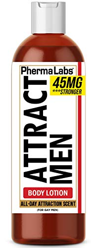 PhermaLabs Pheromones Body Lotion For Gay Men - All Day Scent - Attract Men - Highest Concentration Of Pheromones Possible - Fresh & Long-lasting Smell