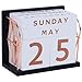 YOFIT Vintage Wooden Block Perpetual Calendar Desk Accessory Shabby Rustic Chic Number, Golden