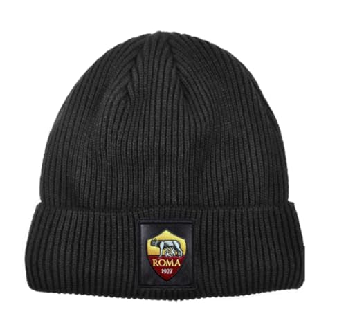 Colore: nero Berretto Roma Ufficiale Cuffia Cappello Zuccotto Cappellino Invernale Enzo Castellano Ricamato Nero CUFRM163462
