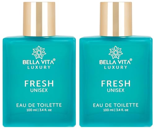 Image of Bella Vita Organic Luxury FRESH Eau De Toilette Unisex Perfume for Unisex with Bergamot, Ylang Ylang |Refreshing EDT Long Lasting Fragrance Scent, 100 Ml (Pack of 2)