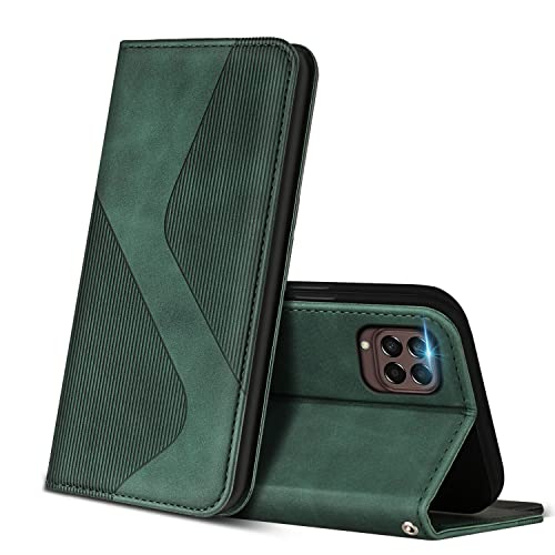 ZONNAVI Funda para Samsung Galaxy M33 5G, Funda Libro de Cuero con Ranura para Tarjeta y Magnético, Wallet Flip Caso Cubierta Case Carcasa para Samsung M33 5G (Verde)