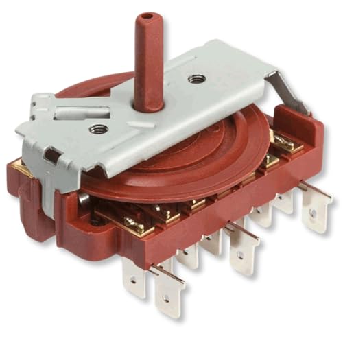 CHEFZOCO Conmutador de Horno de 8 Posiciones, Selector de horno 8 posiciones, Código 995444128, Sin termostato, Compatible con Teka, para modelos HE610,HT6101ME9840516014,Turbo MX, 8 posiciones