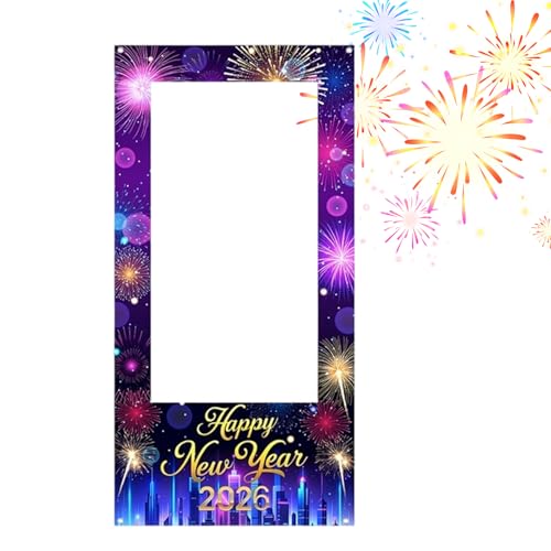 Doiyislem Marco Fotográfico Decorativo, Accesorio De Decoración para Eventos, Marco Selfie 2026, para Eventos Familiares Noches Estudios Fiestas Interiores Celebraciones