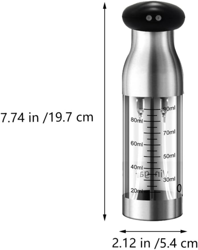 VILLCASE Stainless Steel Dual Head Oil Sprayer Bottle Scale and Brush