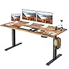 FEZIBO Electric Standing Desk, 55 x 24 Inches Height Adjustable Table, Ergonomic Home Office Furniture with Splice Board… 41T5AROBc+L. SS100