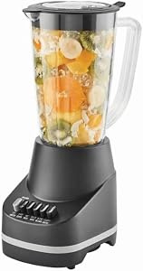 6 Speed Blender with 48 Ounce Jar with Stainless Steel Blade, Black