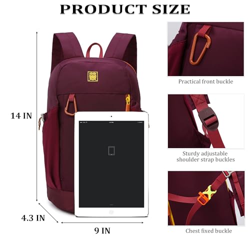 Mochila deportiva ultraligera para senderismo 10L púrpura pequeño miniatura 2