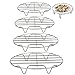 Griglia Di Raffreddamento Rotonda 4 Pcs Cottura Raffreddamento Vapore Griglia Torta Rotonda Griglia Pentole Vapore Inserto Per La Cottura a Vapore Per Arrosti Di Carne Pesce Bbq Grill 16/18/20 / 22cm