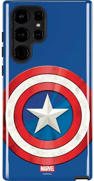 Skinit Impact Phone Case Compatible with Galaxy S24 Ultra - Officially Licensed Marvel Captain America Star Shield Design