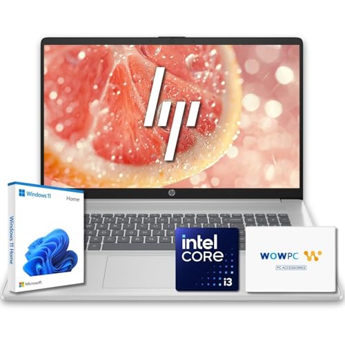 HP Pavilion 17 Laptop • Intel Core i3 N305 • 16GB DDR4 RAM • 1TB PCIe SSD • Full-Size Keyboard with Numeric Keypad • Up to 10 Hrs Battery Life • Win 11 • No Earbuds • for Remote Work