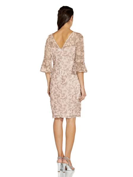 Adrianna Papell Women's Metallic Embroidery Sheath2