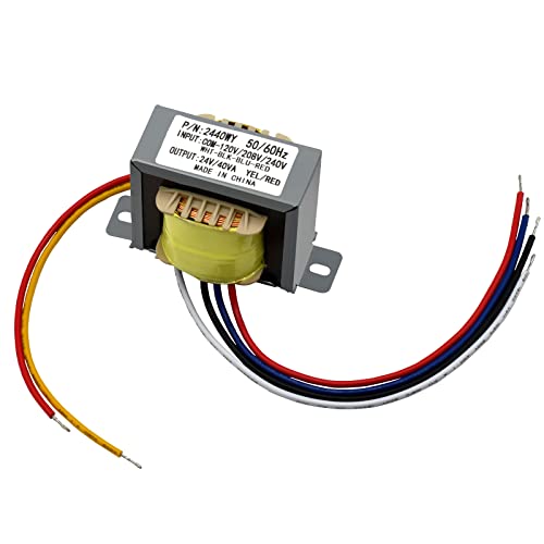 40VA Control Transformer, Primary 120/208/240 V AC 50/60Hz Secondary 24V AC, Replacement for Gemline GT446 Robertshaw 620-206 HVAC Furnace Multi Tap