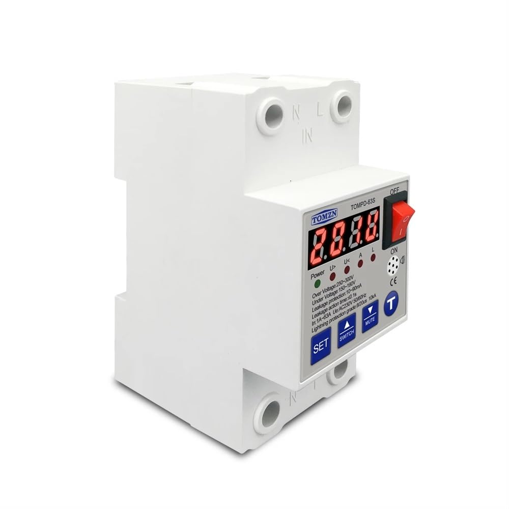 Interruttore Magnetotermico Guida DIN 63A Ricollegamento automatico di riconnessione e sotto tensione sullo attuale Surge Protect Protector Relay