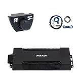 KICKER PXA10005 Wasserdichter 5-K Klasse D 1400 Watt Verstärker mit Fernbedienung und Verkabelung Installationsset