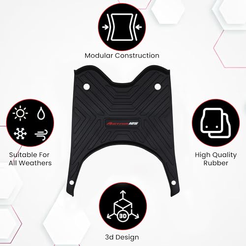 Image of Grandbiker Foot Mat Removeable & Washable Floor Board Heavy Duty Foot Mat Floor Board Premium Comfort and Durability /FootMat Compatible for Activa 125 (BS4 & BS6)