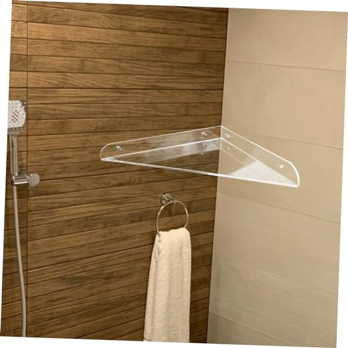 Étagère de coin salle de bain suspendue pour optimiser le rangement douche
