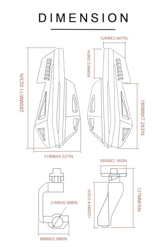 Protège-Mains Moto Yamaha YZF-R125 YZF600R FZ6R Bouclier Guidon
