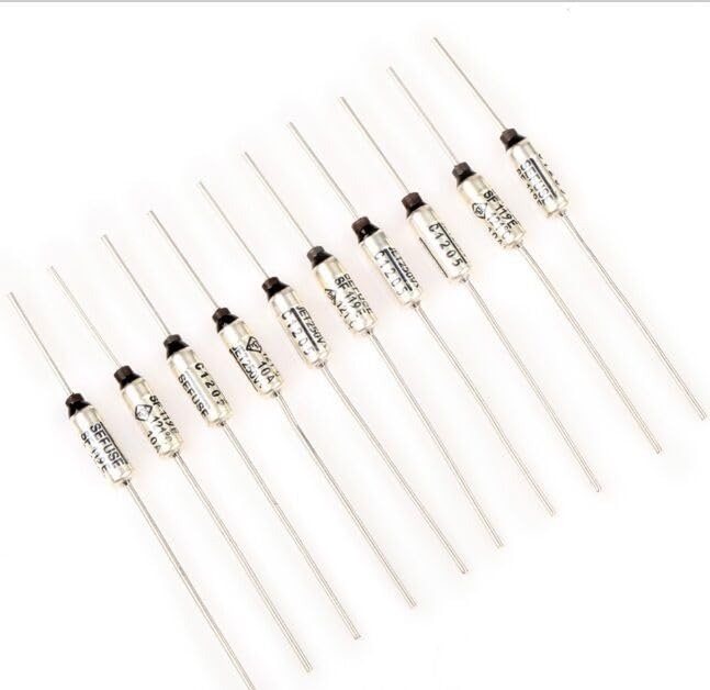 Huyhuyhuy Tool Part for 200pcs SF119E SEFUSE Cutoffs Thermal Fuse 121 C Celsius Degree 10A 250V
