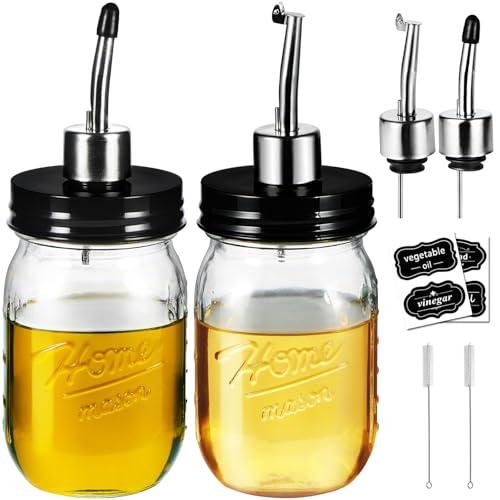 Mason Jar Oil & Vinegar Dispenser Set