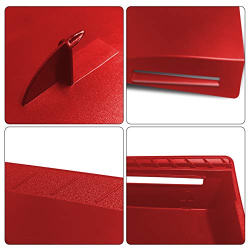Frusde Ps5 Plates, Hard Shockproof Ps5 Faceplates For Ps5 Console, Abs Anti-Scratch Ps5 Console Cover Dustproof Ps5 Replacement Shell Plates For Ps5 Console Disc Edition - Red #TOP5
