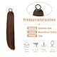 CUVZORA Pferdeschwanz Haarteil Zopf Extension, 60cm Langer Glatter Echthaar Zopf, Natürliches Aussehen, Einfache Anwendung und Pflegeleicht, Perfekt für Alltag, Partys und Hochzeiten (Braun)