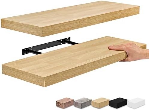 Sorbus Floating Shelves for Wall - 24" Bathroom Shelves, Wall Dec...
