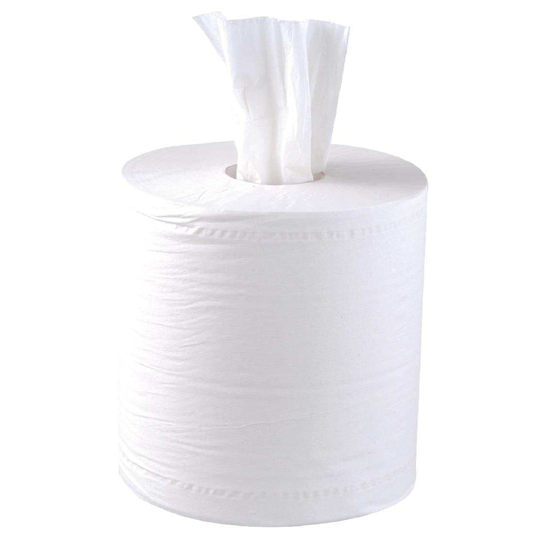 Jantex Rouleau d'Essuyage Dévidage Central Blanc 2 Plis / 120 m par Rouleau (Lot de 6), Blanc, Environ 400 Feuilles par Rouleau, Accrédité CHSA, Matériau Recyclé, DL920