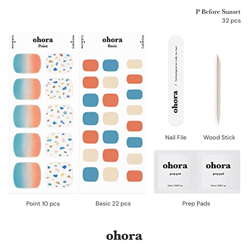 ohora Tiras de gel semicuradas para pedi (P antes do pôr do sol) – Funciona com qualquer lâmpada Ped