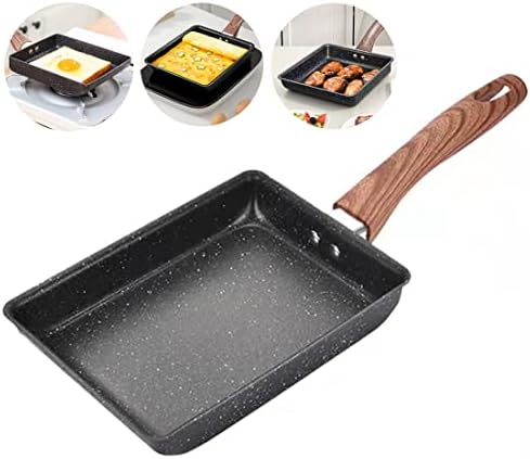 Lchkrep Japanese Omelette Pan-Tamagoyaki Nonstick Pan-Square Pan -Egg Roll Pan-Rectangle Frying Pan-Small Frying Egg Pan , Cooktop Safe, Easy to Clean,6.3 x 7.8 inch (Black)