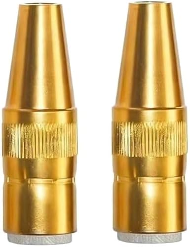 Image of Niceweld 2PK Gas Nozzle NST-3818B (Tapered, 3/8" Bore, 1/8" Rec., Brass) Compatible with Bernard Centerfire MIG Welding Gun Consumables
