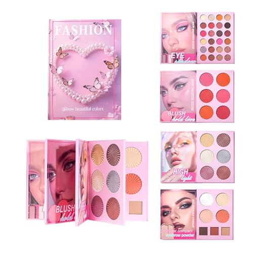 Paleta de maquilhagem facial - durável e resistente à água 43 cores | sombras de olhos portátil para viagem - uso diário em festas casamentos sessões fotográficas aniversário para mulheres