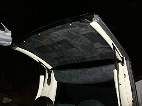 Suede Headliner with Foam Backed Fabric 60" Width,Replacement Aging/Faded/Broken,Color and Style Choice (Black, 48" x 60")