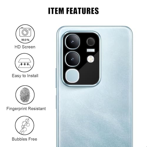 Image of 4youquality Back Camera Lens Protector Compatible with Vivo T4x (1 Pack) | 9H Tempered Glass Camera Guard | Military-Grade Anti Scratch Protection | Ultra Clear HD Lens Film | Bubble-Free Easy Installation | Case Friendly
