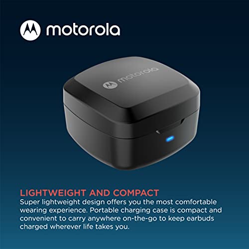 Motorola Moto Buds 100 - True Wireless Bluetooth Earbuds With Microphone – Lightweight, Ipx5 Water Resistant, Touch-Control - Comfort Fit And Clear Sound - Includes Micro Charging Case - Black #TOP2
