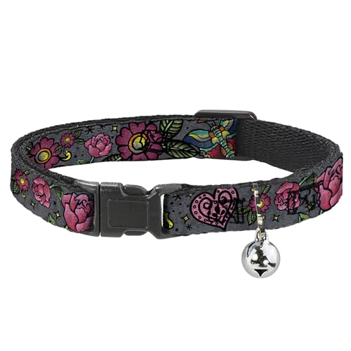 Collar de gato breakaway Buckle-Down gris con cierre de seguridad original 2