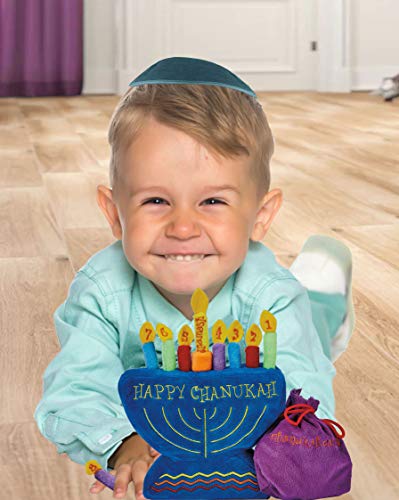 Rite Lite Plush Chanukah Menorah Toy - With Drawstring Pouch For Candle Storage, Great Toy For Hannukah, Add 1 Candle Each Night #TOP2