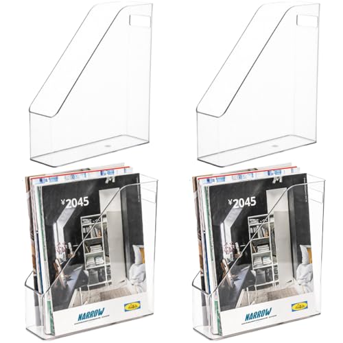 4-Pack-Clear-Magazine-Holder-Vertical 4 Pack Clear Magazine Holder, Vertical - Image 1