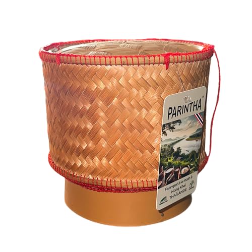 Panier XL pour riz gluant thaïlandais premium de 16cm en bambou – Transporter, présenter ou conserver le riz collant thai (Bamboo Sticky Rice)