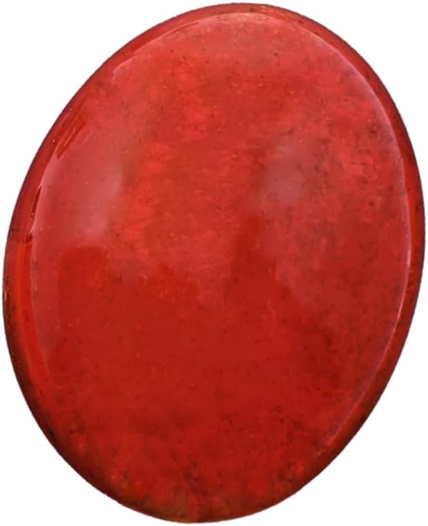EUSICE, Red Jasper Natural Palm Stone, Vitality & Sensuality Healing Stone, 100% Handcrafted & Handmade