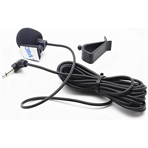 Saidbuds 3.5mm External Microphone with 3m Assembly Cable Mic for Car and Vehicle Head Unit with Bluetooth Enabled Stereo, Radio, GPS and DVD Cover